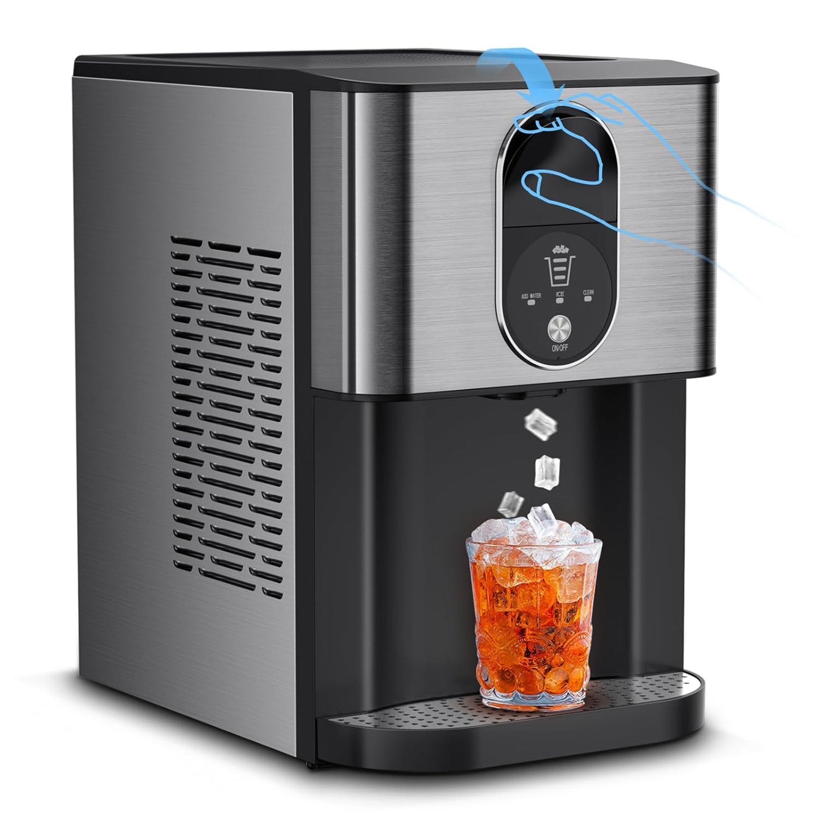 Cowsar 44lbs/24H Nugget Ice Maker Countertop Dispenser