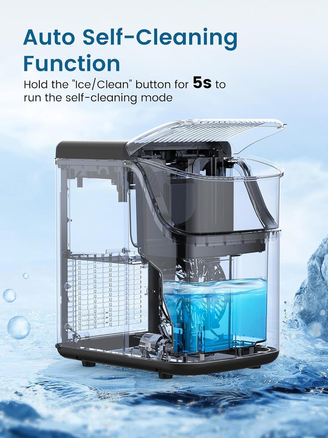 Cowsar 34lbs/24H Nugget Ice Makers Countertop