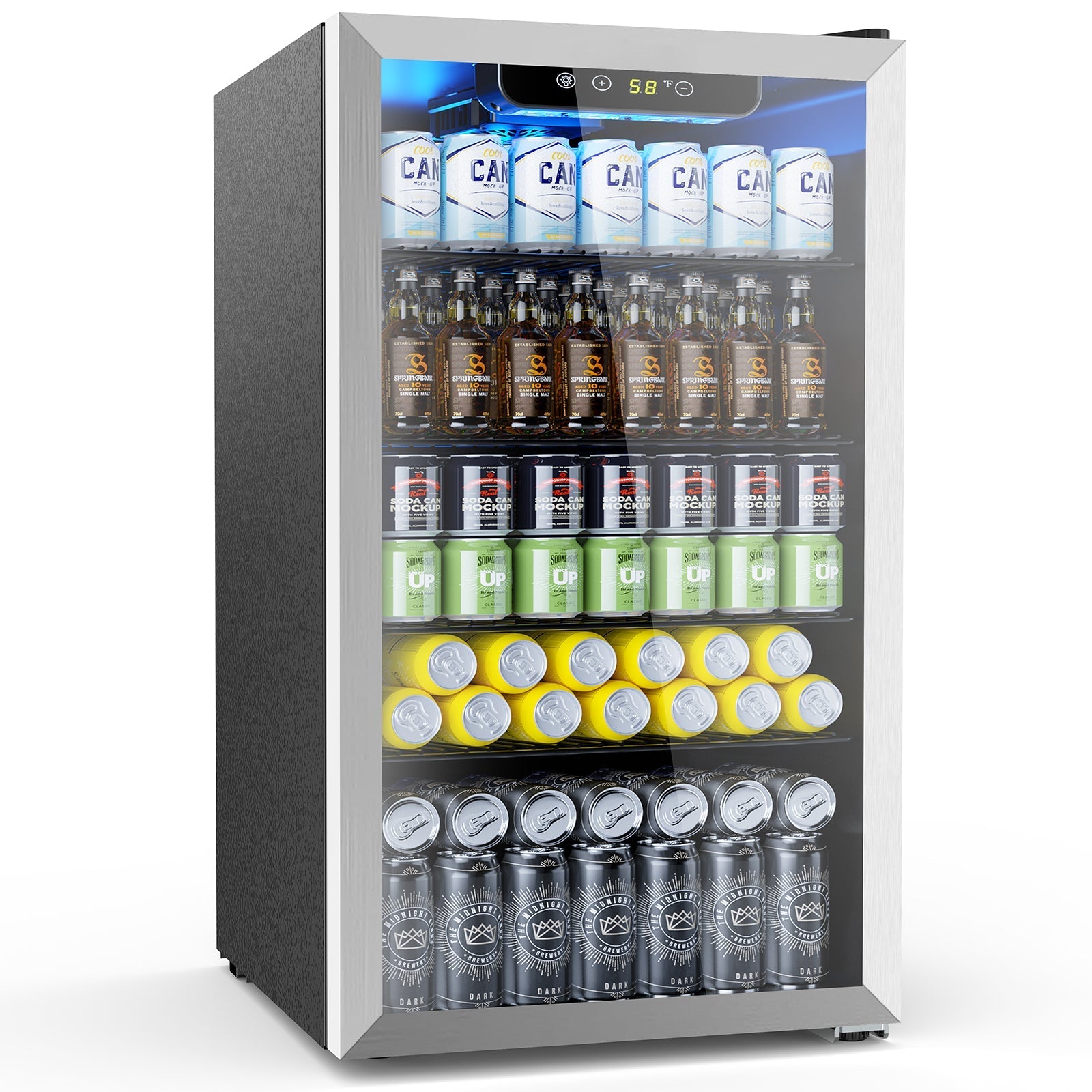 Cowsar 4.4/3.2/2.6 Cu.Ft Beverage Refrigerator Cooler, Reversible door