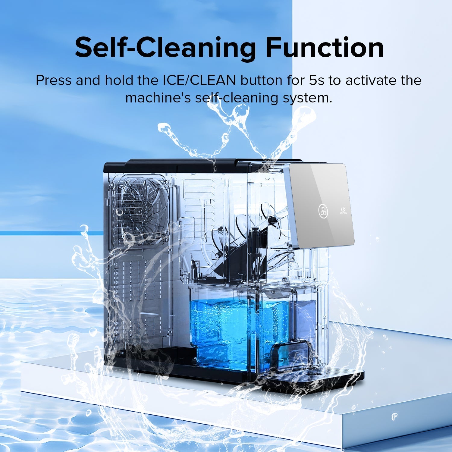 Cowsar Silent Nugget Ice Maker – 33 lbs/24H, Self-Cleaning, 1.8L Tank